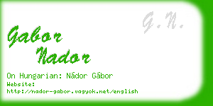 gabor nador business card