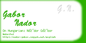 gabor nador business card